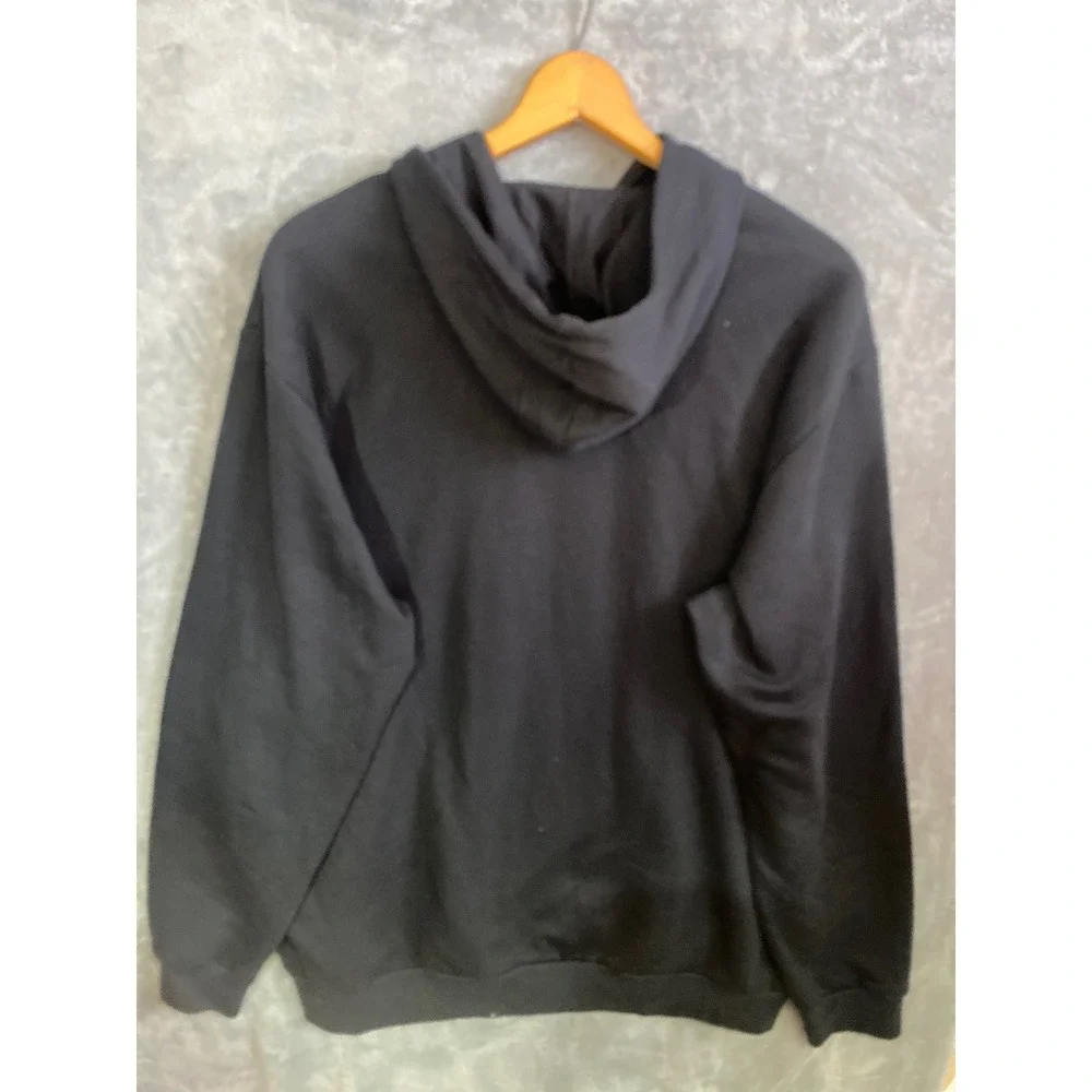 Adidas Black‎ Pullover Hoodie Logo Print Men's Size 2XL